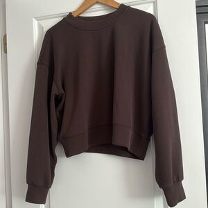 lululemon Softstream Ribbed Perfectly Oversized Cropped Sweatshirt.